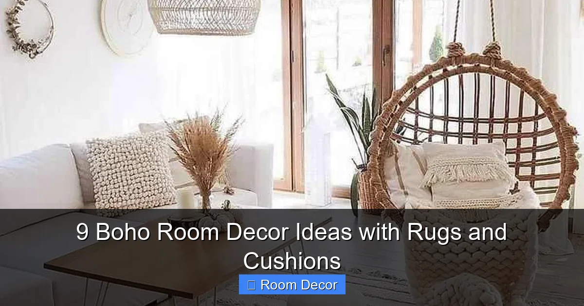 9 Boho Room Decor Ideas with Rugs and Cushions