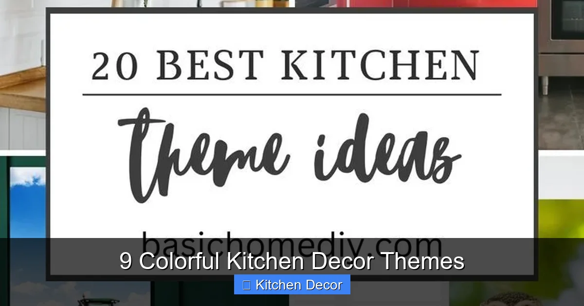9 Colorful Kitchen Decor Themes