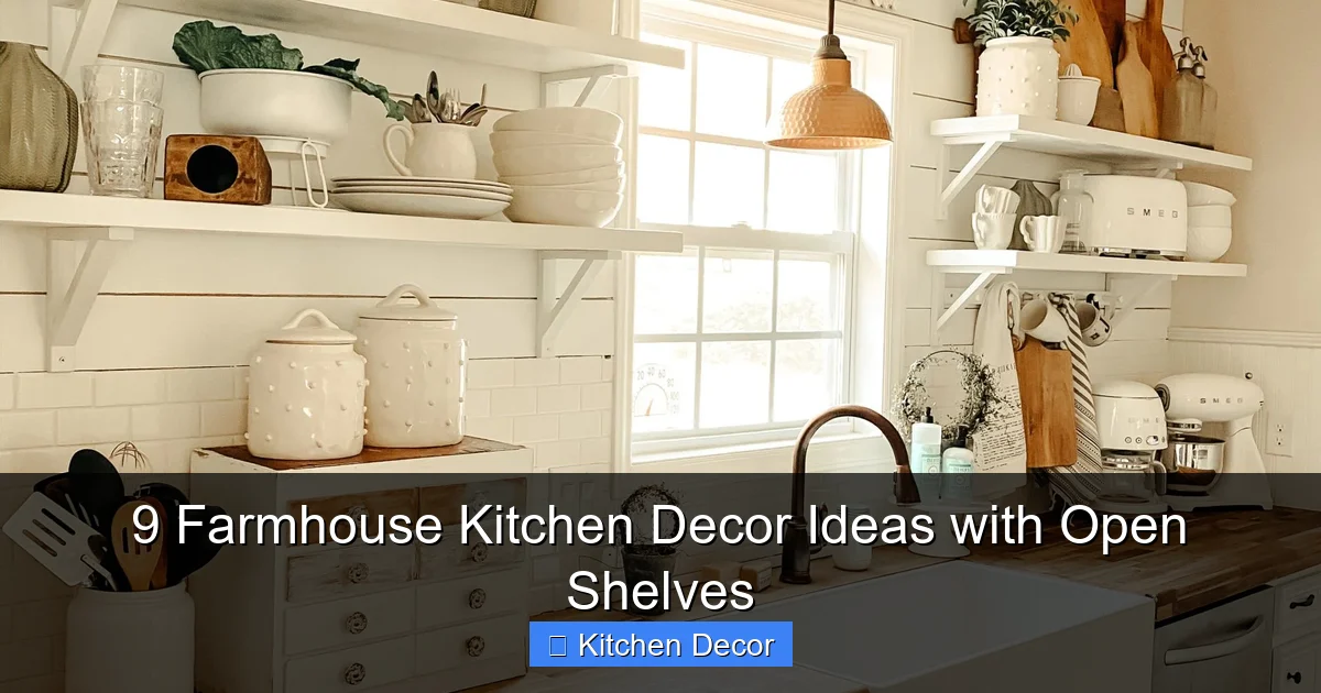 9 Farmhouse Kitchen Decor Ideas with Open Shelves