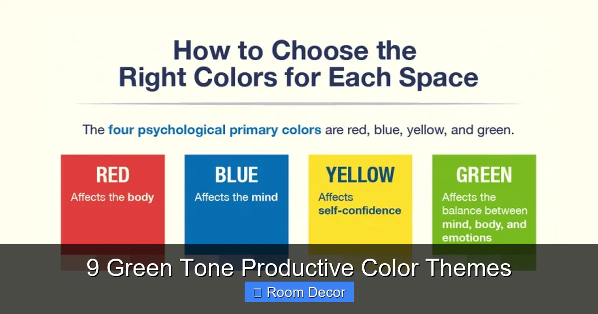 9 Green Tone Productive Color Themes