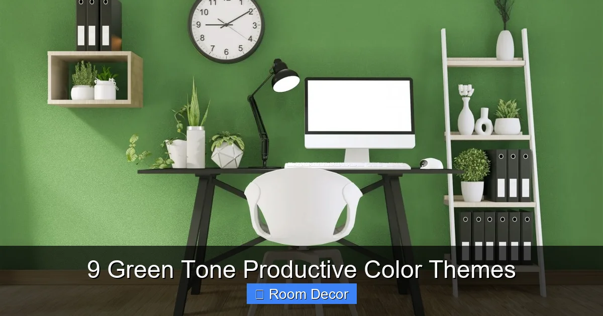 9 Green Tone Productive Color Themes