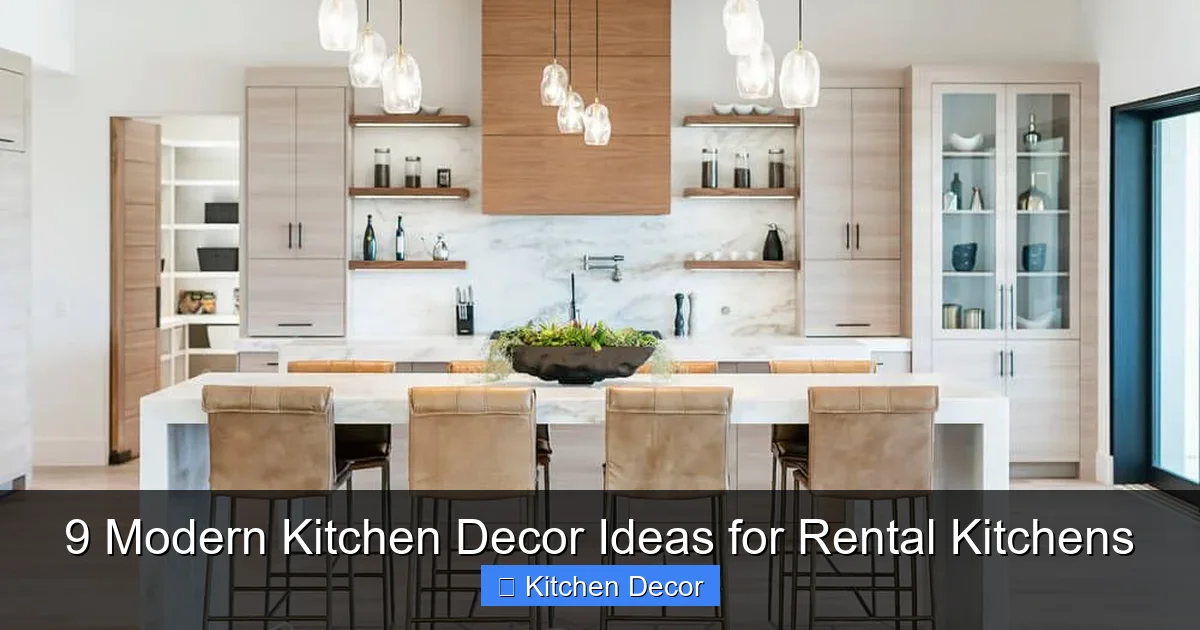 9 Modern Kitchen Decor Ideas for Rental Kitchens