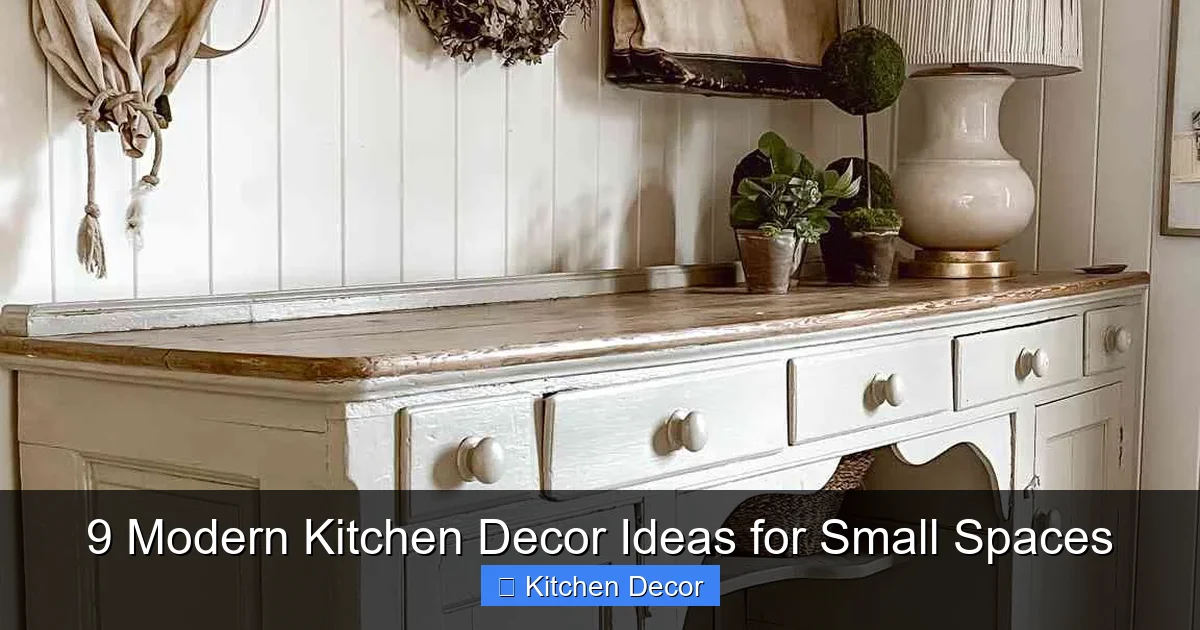 9 Modern Kitchen Decor Ideas for Small Spaces