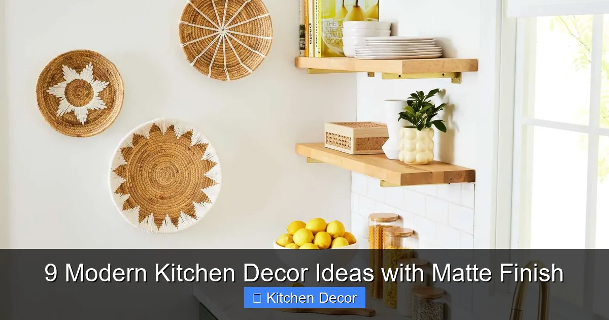 9 Modern Kitchen Decor Ideas with Matte Finish