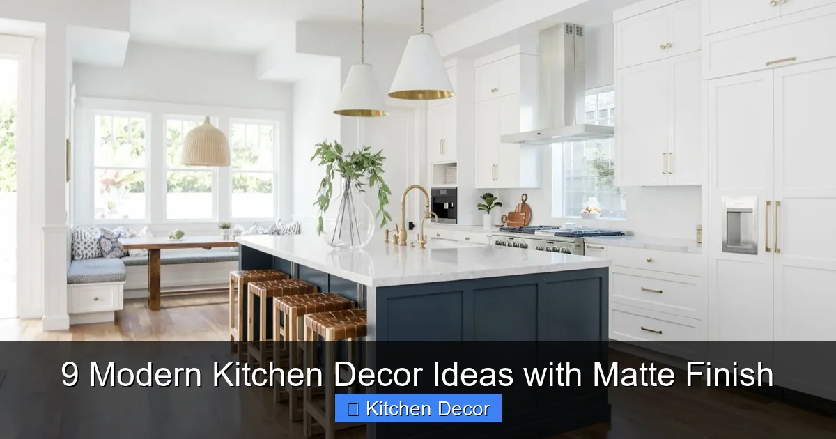 9 Modern Kitchen Decor Ideas with Matte Finish