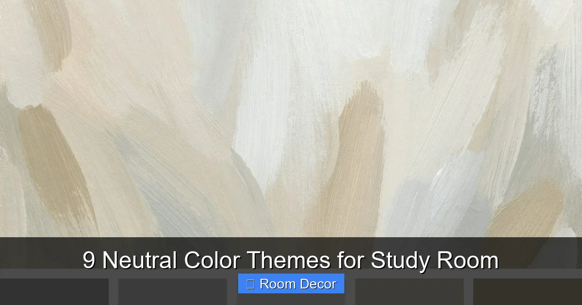 9 Neutral Color Themes for Study Room