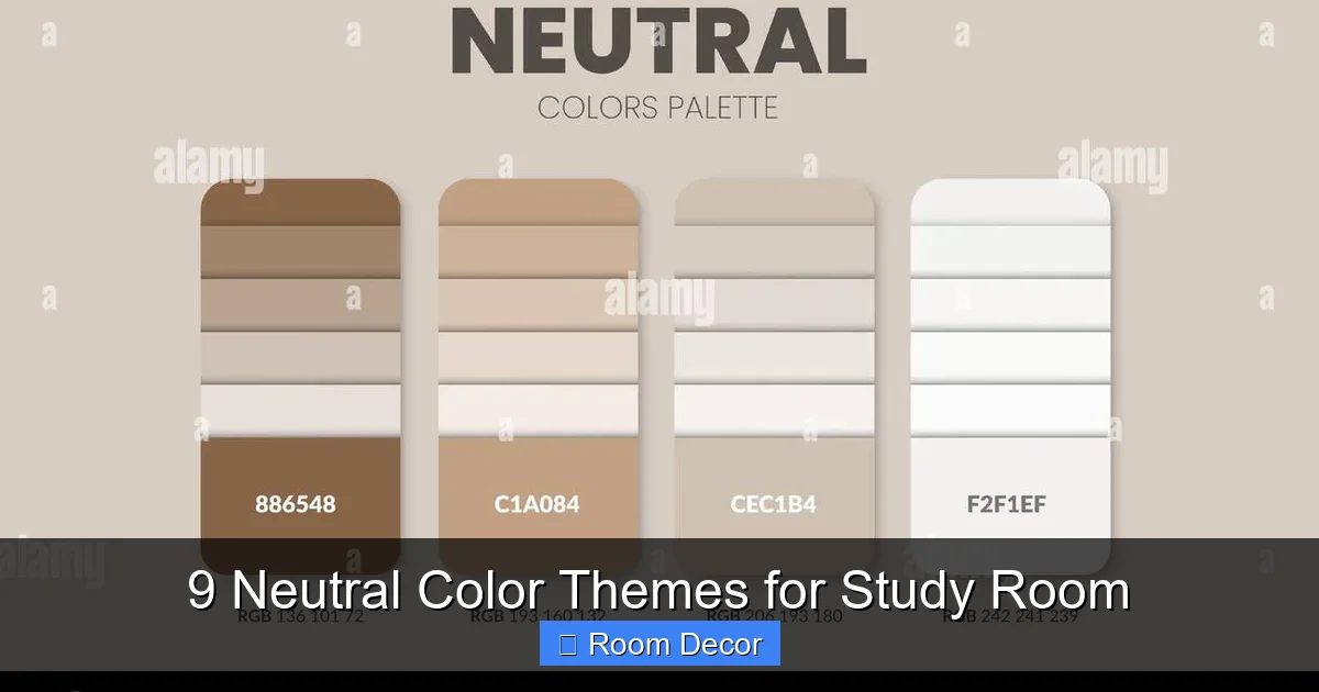 9 Neutral Color Themes for Study Room