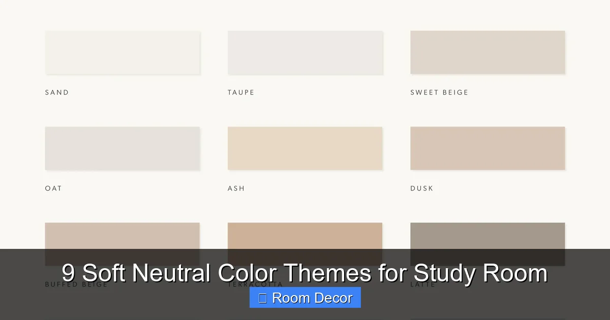 9 Soft Neutral Color Themes for Study Room