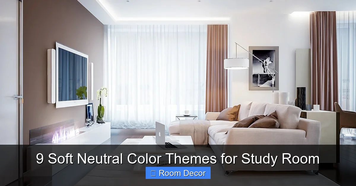 9 Soft Neutral Color Themes for Study Room