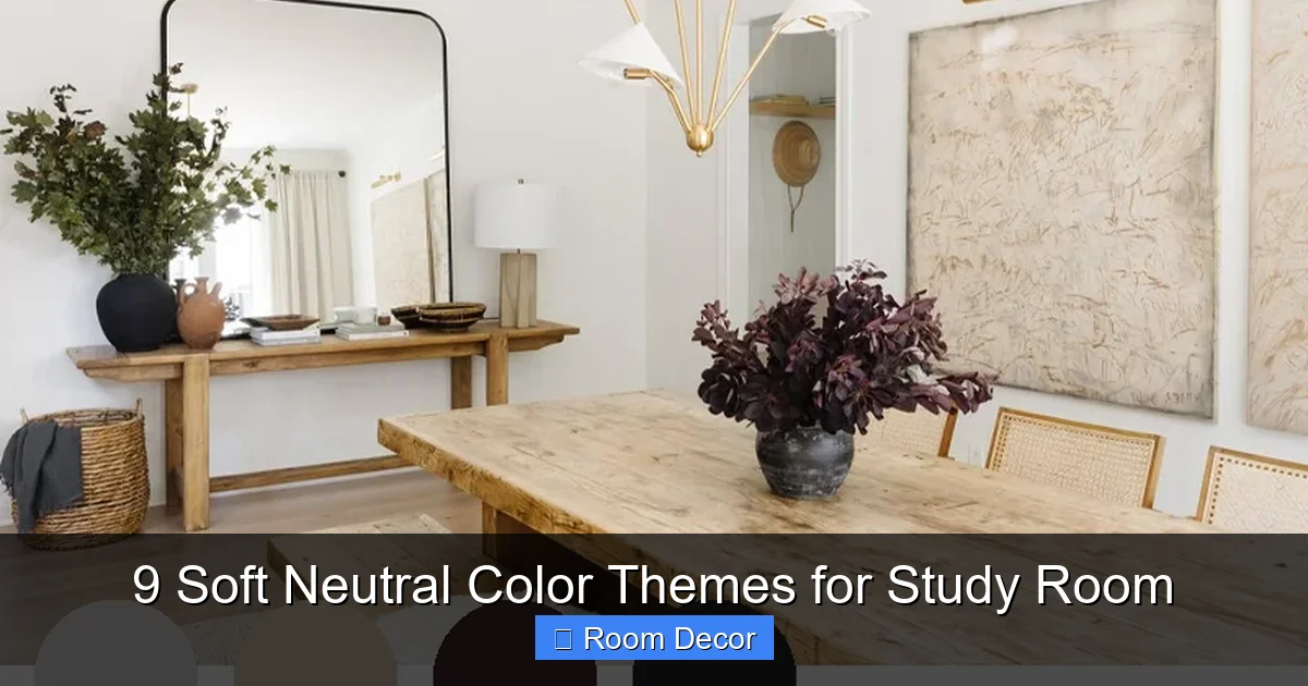 9 Soft Neutral Color Themes for Study Room