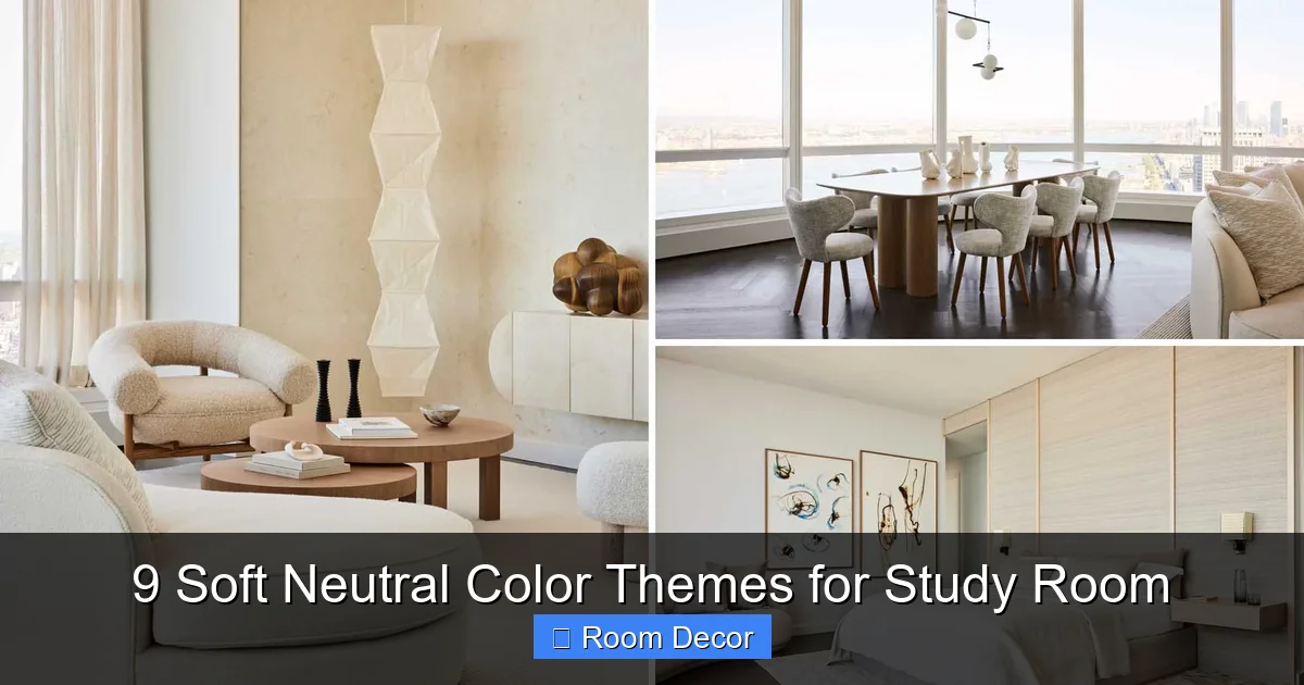 9 Soft Neutral Color Themes for Study Room