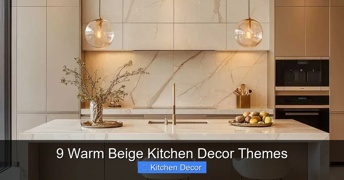9 Warm Beige Kitchen Decor Themes