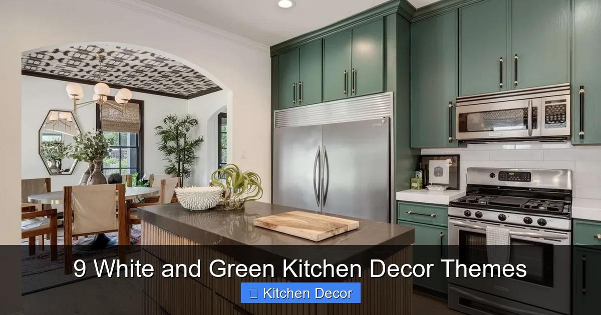 9 White and Green Kitchen Decor Themes