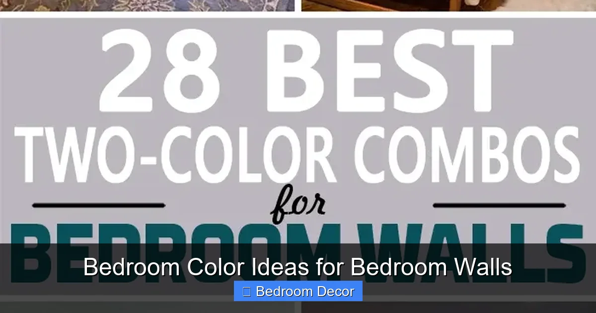 Bedroom Color Ideas for Bedroom Walls