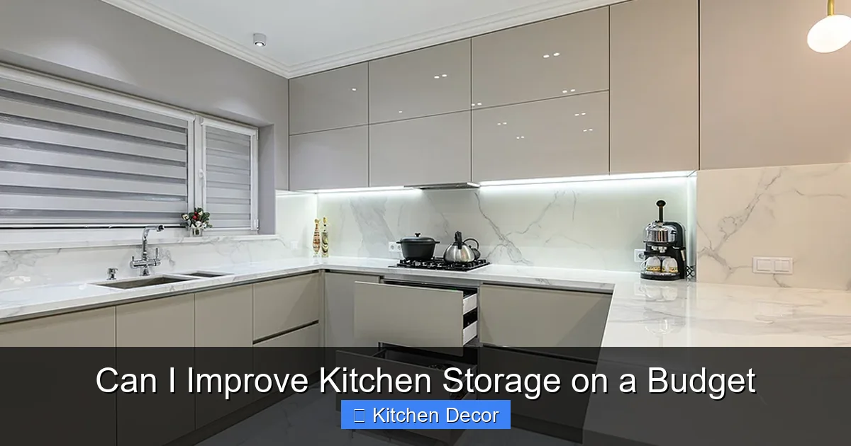 Can I Improve Kitchen Storage on a Budget