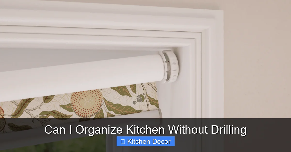Can I Organize Kitchen Without Drilling