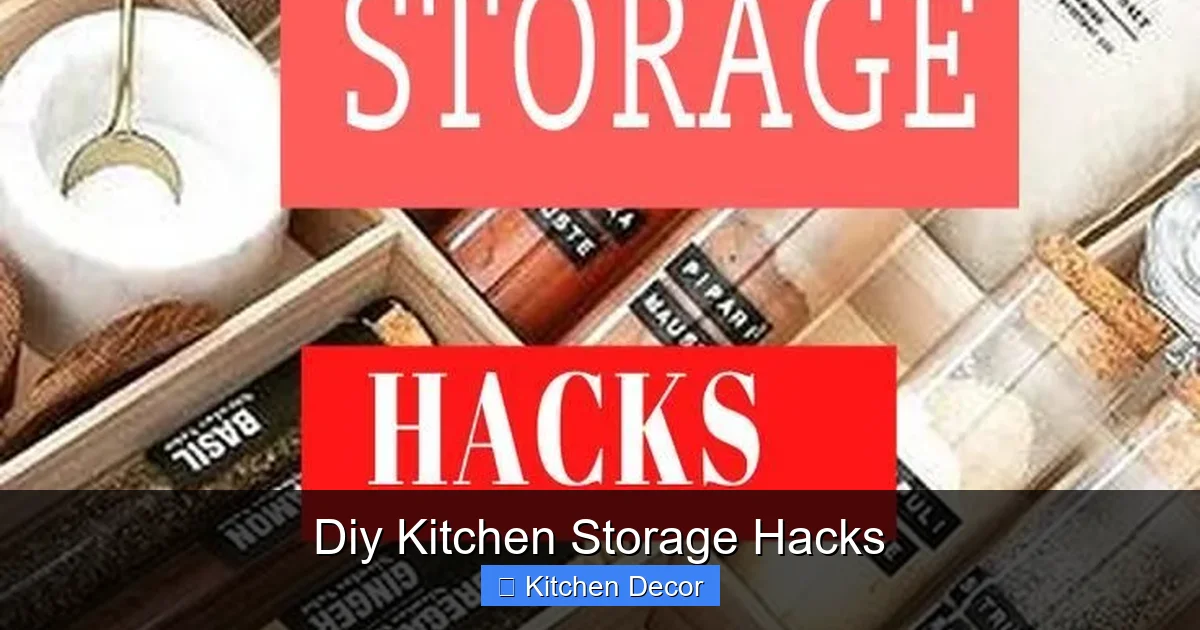 Diy Kitchen Storage Hacks