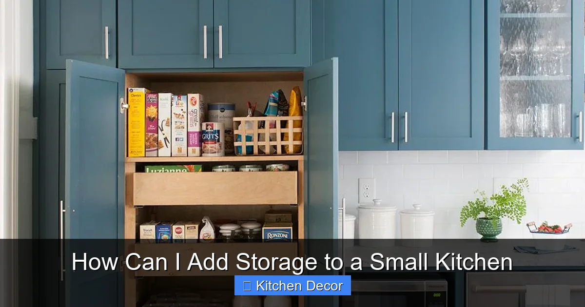 How Can I Add Storage to a Small Kitchen