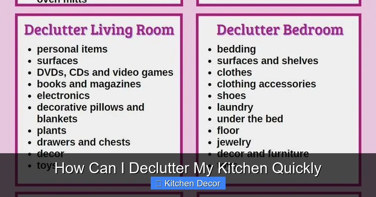 How Can I Declutter My Kitchen Quickly