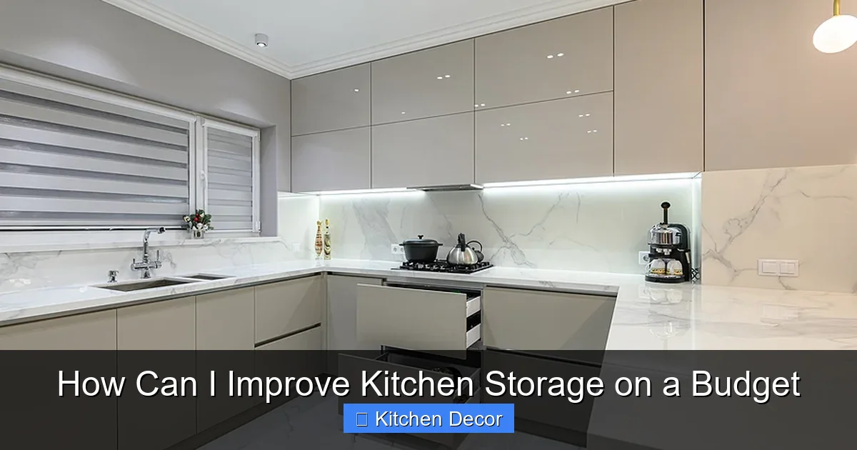 How Can I Improve Kitchen Storage on a Budget