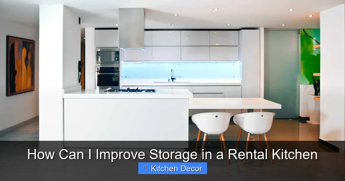 How Can I Improve Storage in a Rental Kitchen