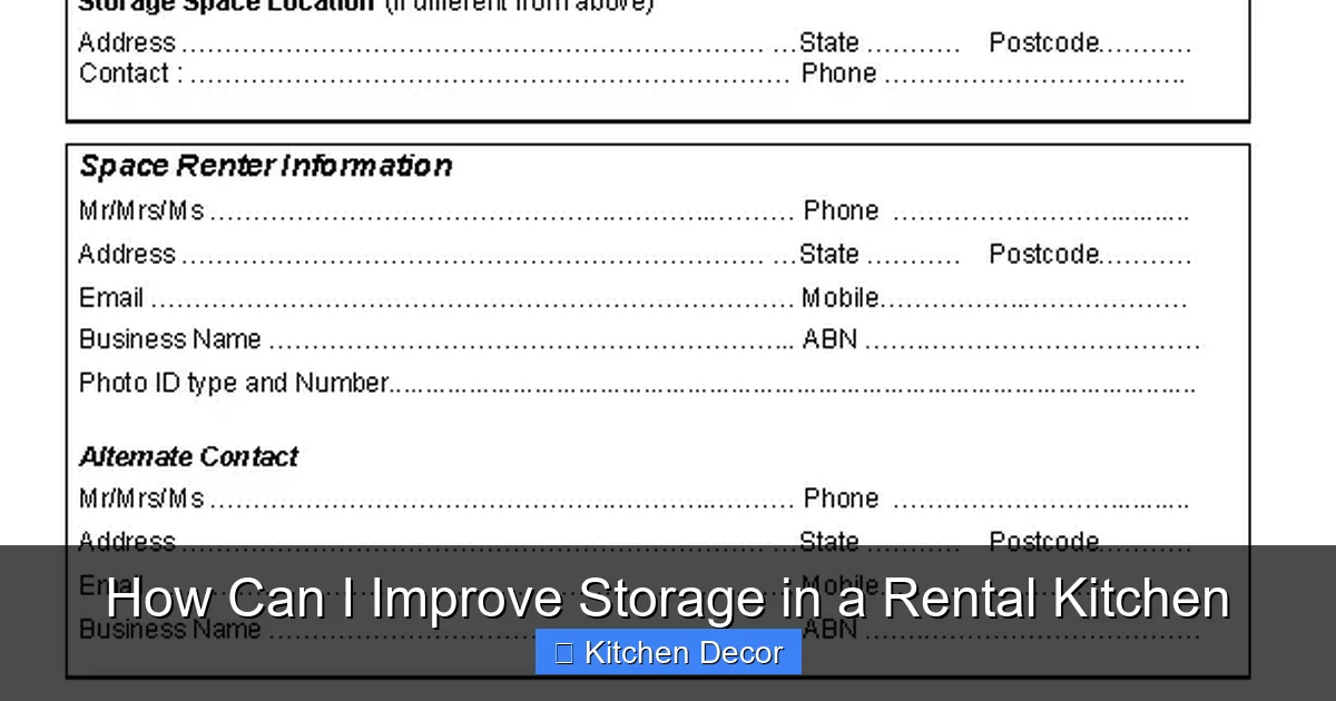 How Can I Improve Storage in a Rental Kitchen