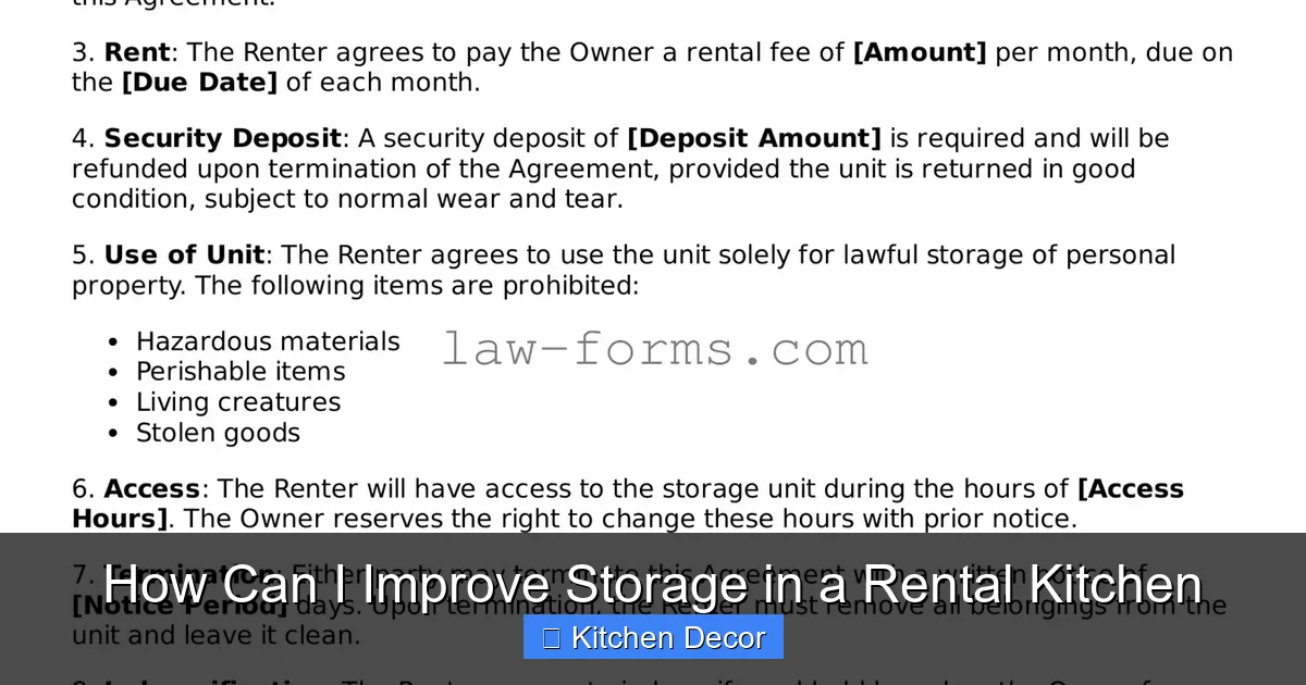 How Can I Improve Storage in a Rental Kitchen