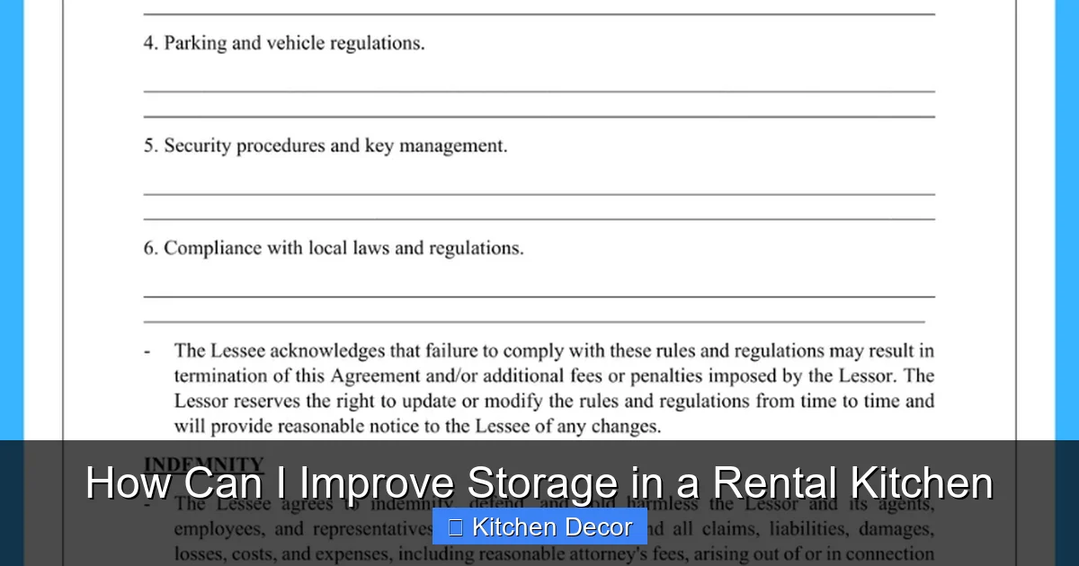 How Can I Improve Storage in a Rental Kitchen