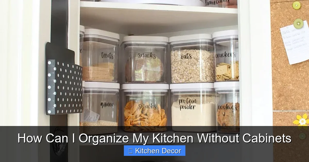 How Can I Organize My Kitchen Without Cabinets