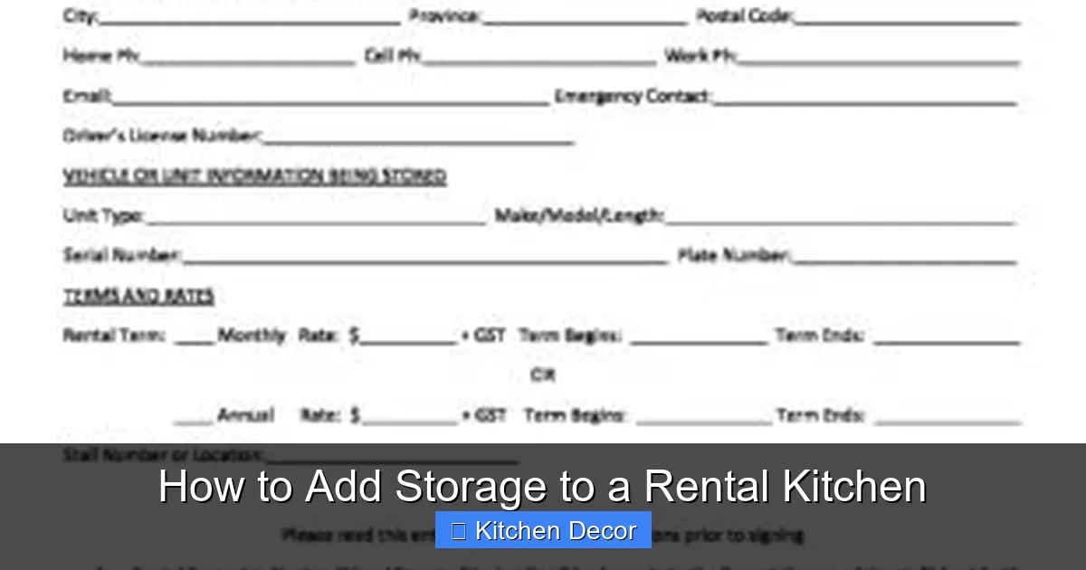 How to Add Storage to a Rental Kitchen