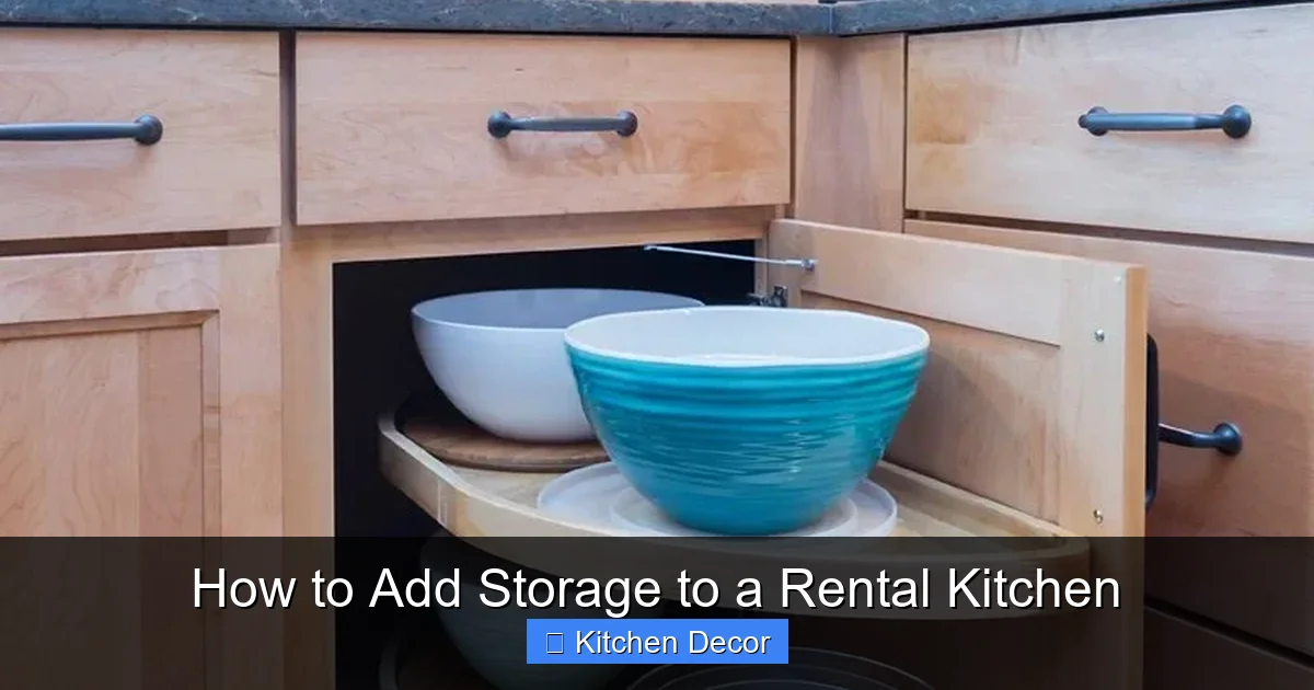 How to Add Storage to a Rental Kitchen