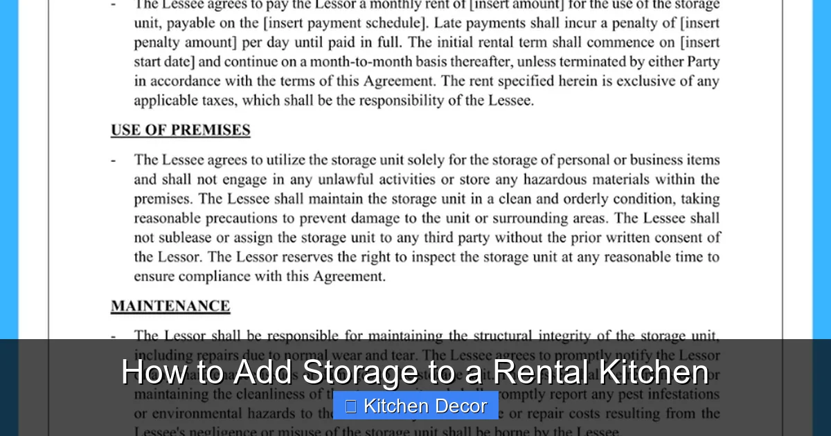 How to Add Storage to a Rental Kitchen