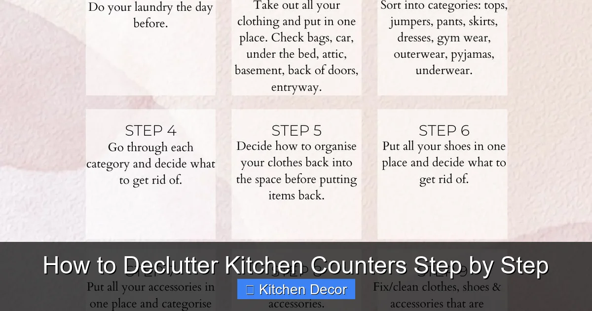 How to Declutter Kitchen Counters Step by Step