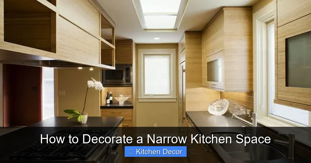 How to Decorate a Narrow Kitchen Space