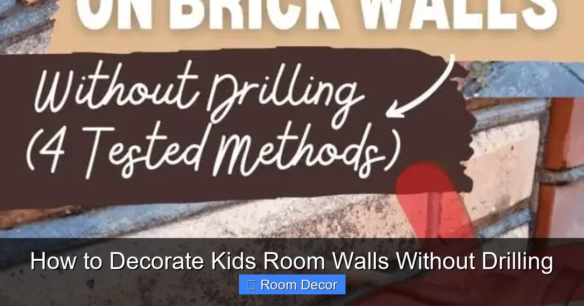 How to Decorate Kids Room Walls Without Drilling