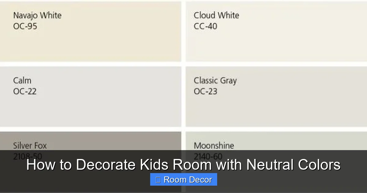 How to Decorate Kids Room with Neutral Colors