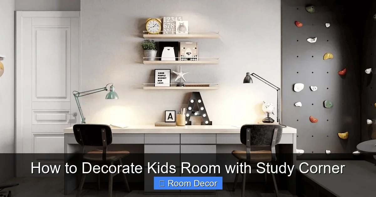 How to Decorate Kids Room with Study Corner