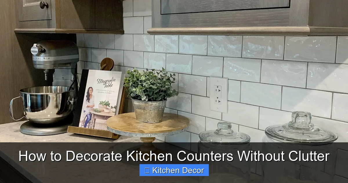 How to Decorate Kitchen Counters Without Clutter