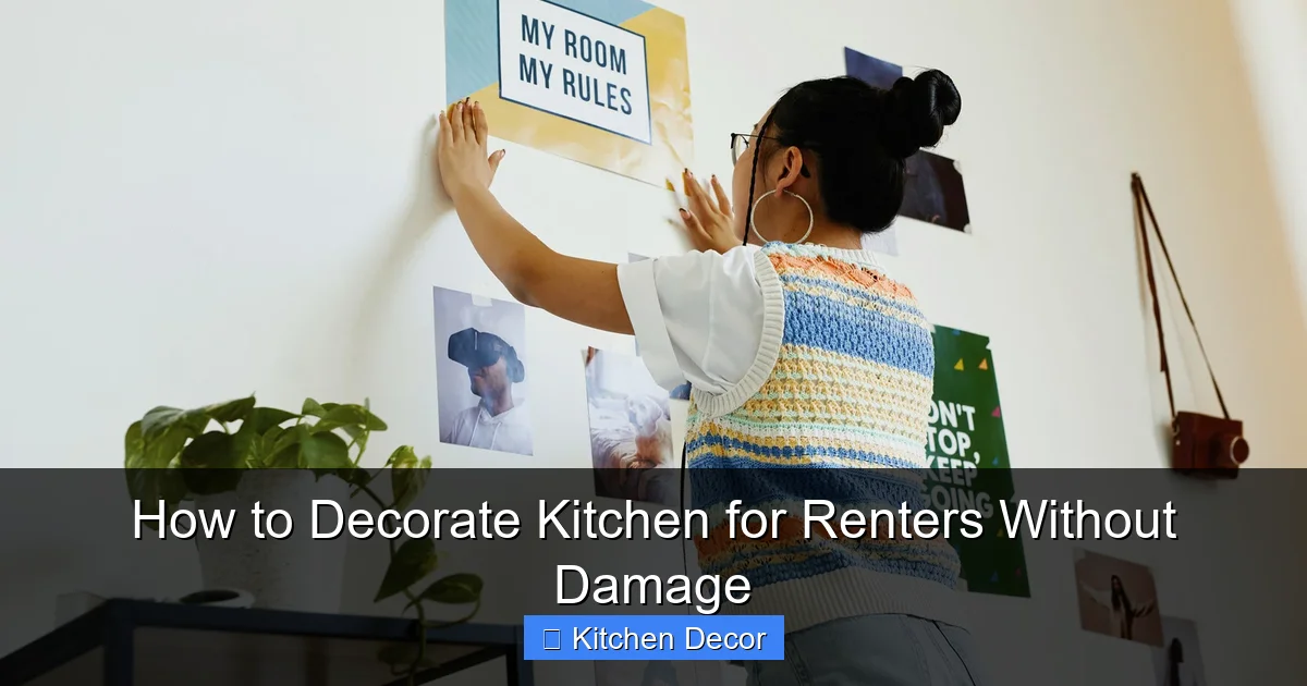 How to Decorate Kitchen for Renters Without Damage