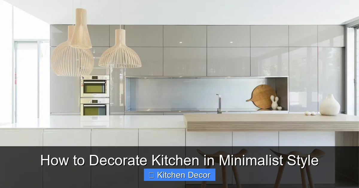 How to Decorate Kitchen in Minimalist Style