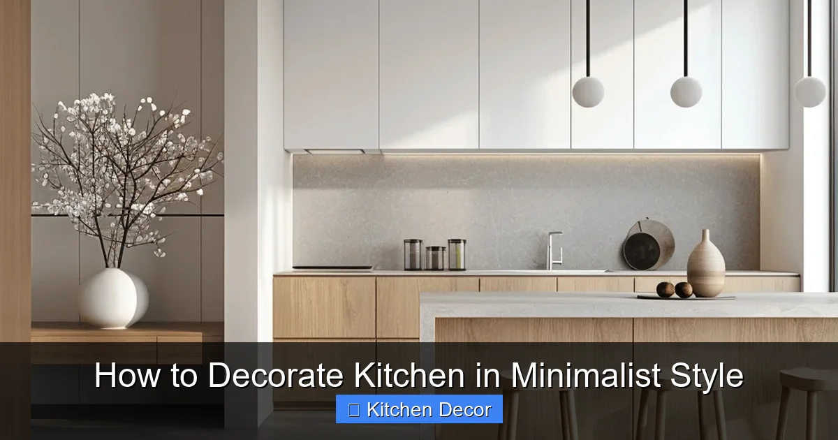 How to Decorate Kitchen in Minimalist Style