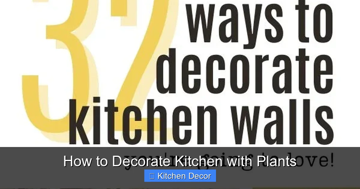 How to Decorate Kitchen with Plants