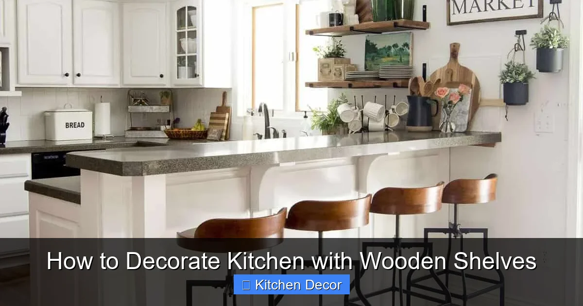 How to Decorate Kitchen with Wooden Shelves