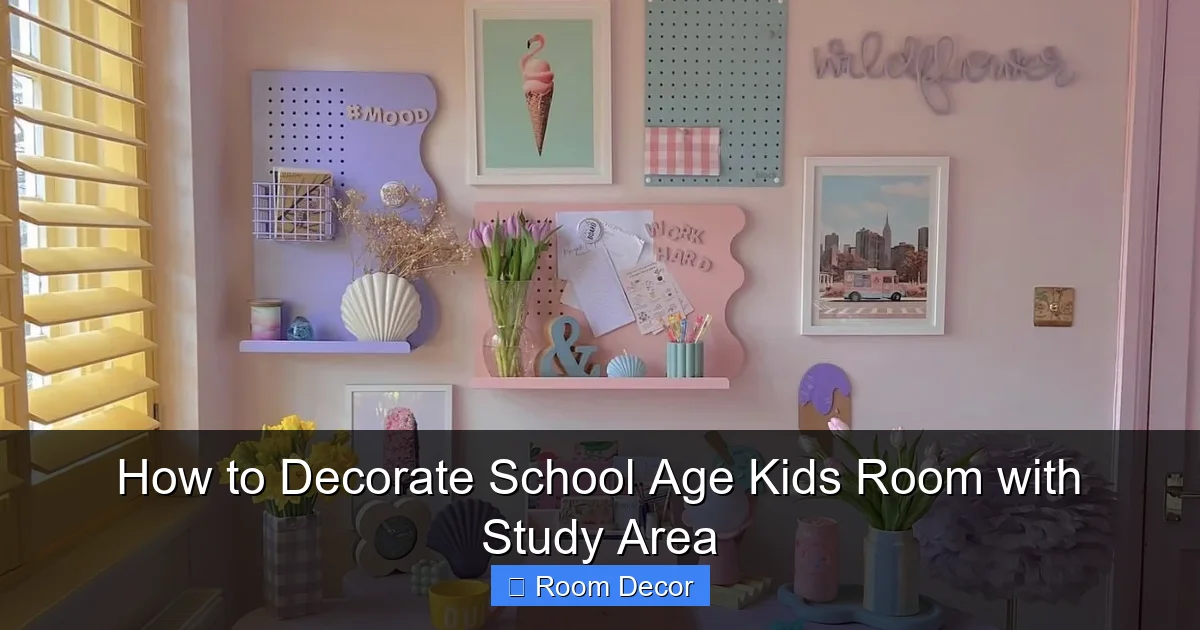 How to Decorate School Age Kids Room with Study Area