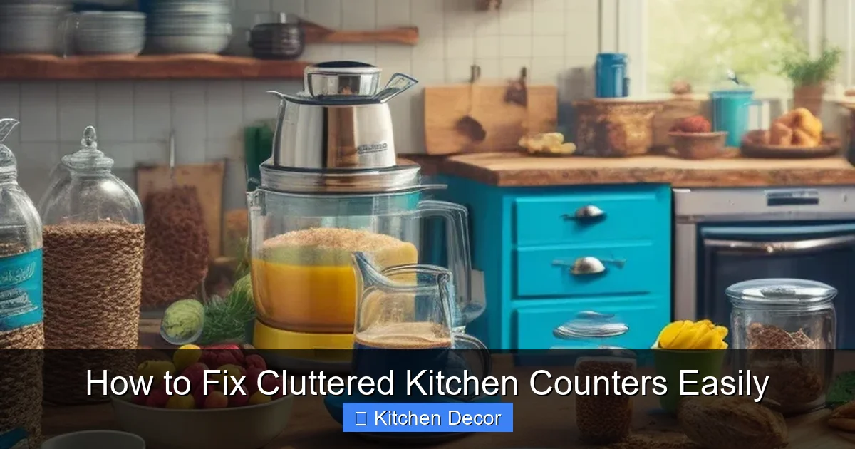 How to Fix Cluttered Kitchen Counters Easily