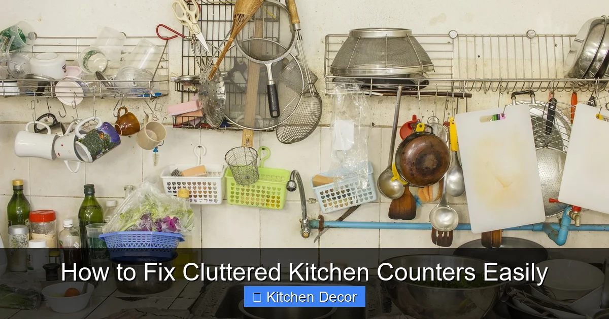 How to Fix Cluttered Kitchen Counters Easily