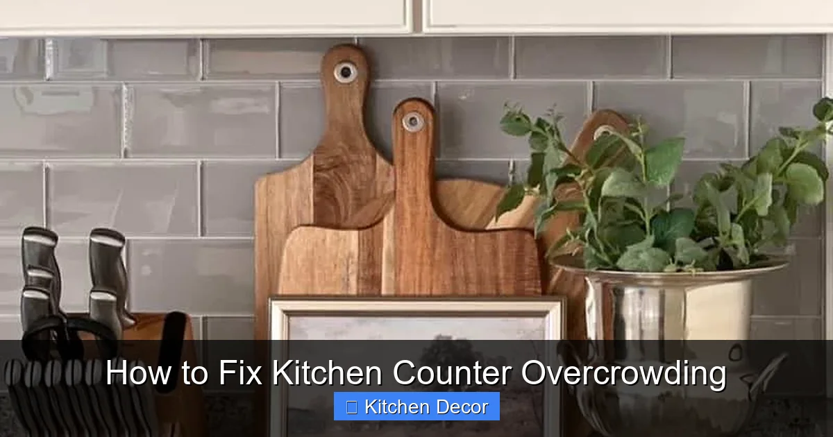 How to Fix Kitchen Counter Overcrowding