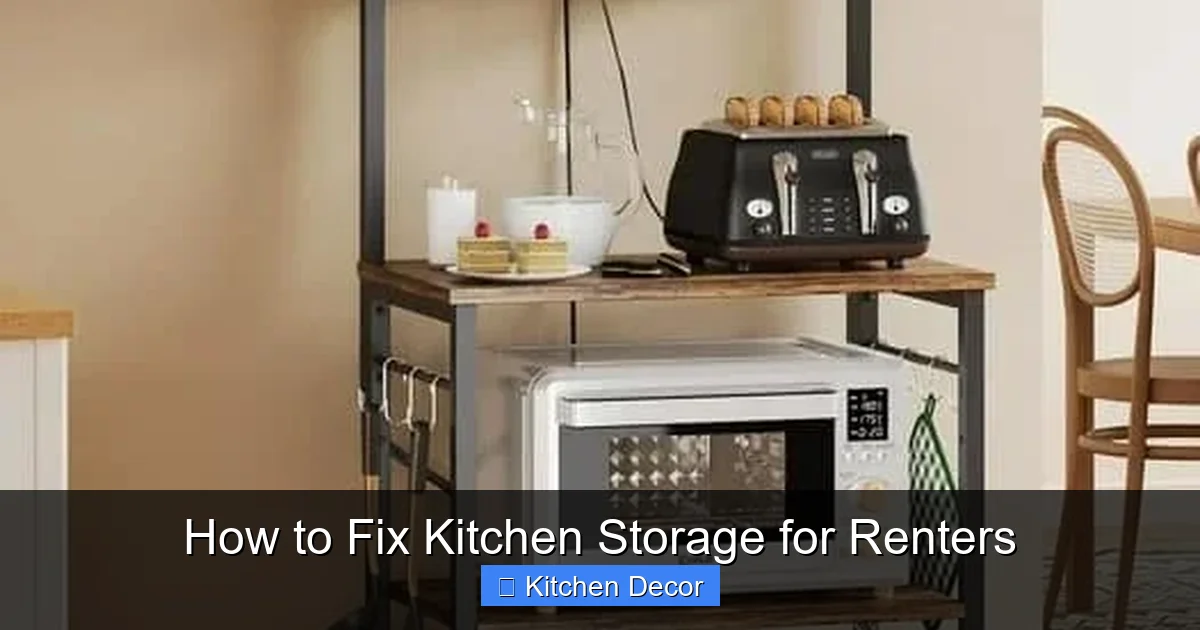 How to Fix Kitchen Storage for Renters