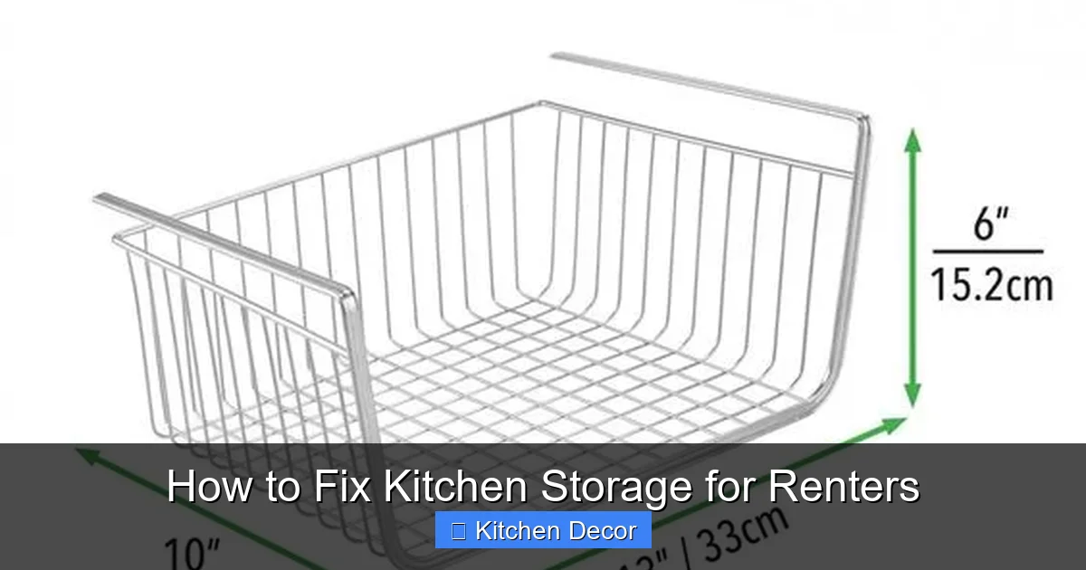 How to Fix Kitchen Storage for Renters