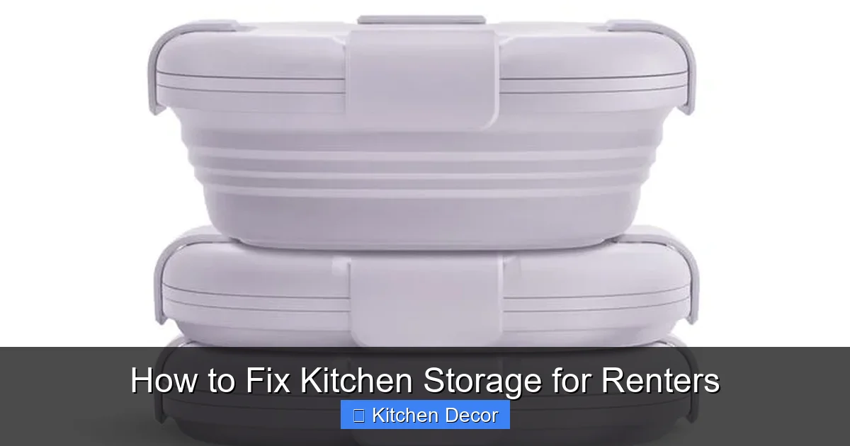 How to Fix Kitchen Storage for Renters